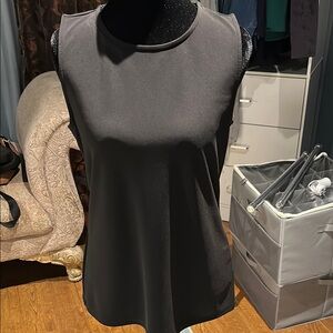 Talbots Black Sleeveless Muscle Tee